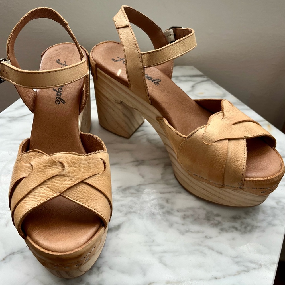 Free People Orion Woven Platform Clogs